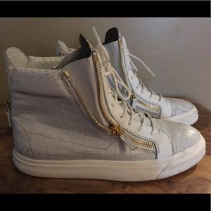 Men’s White Authentic Giuseppe Zannoti Hi-Tops